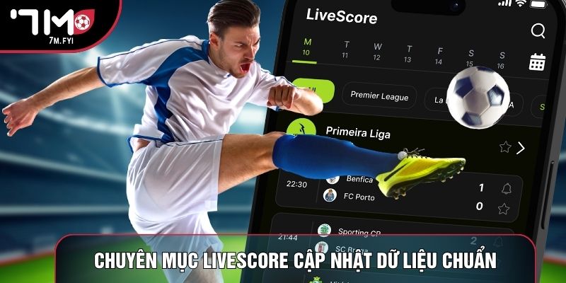 Livescore 1 Chuyên mục livescore cập nhật dữ liệu chuẩn